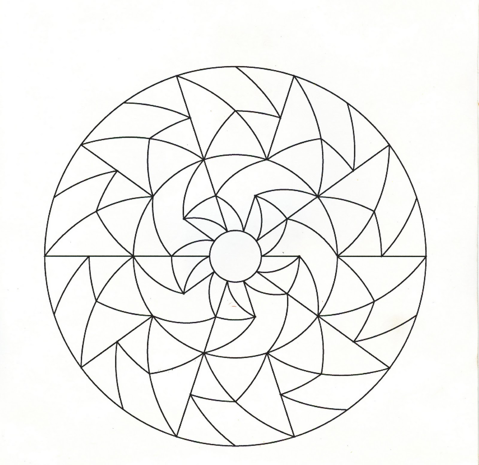 Раскраска Мандала геометрия