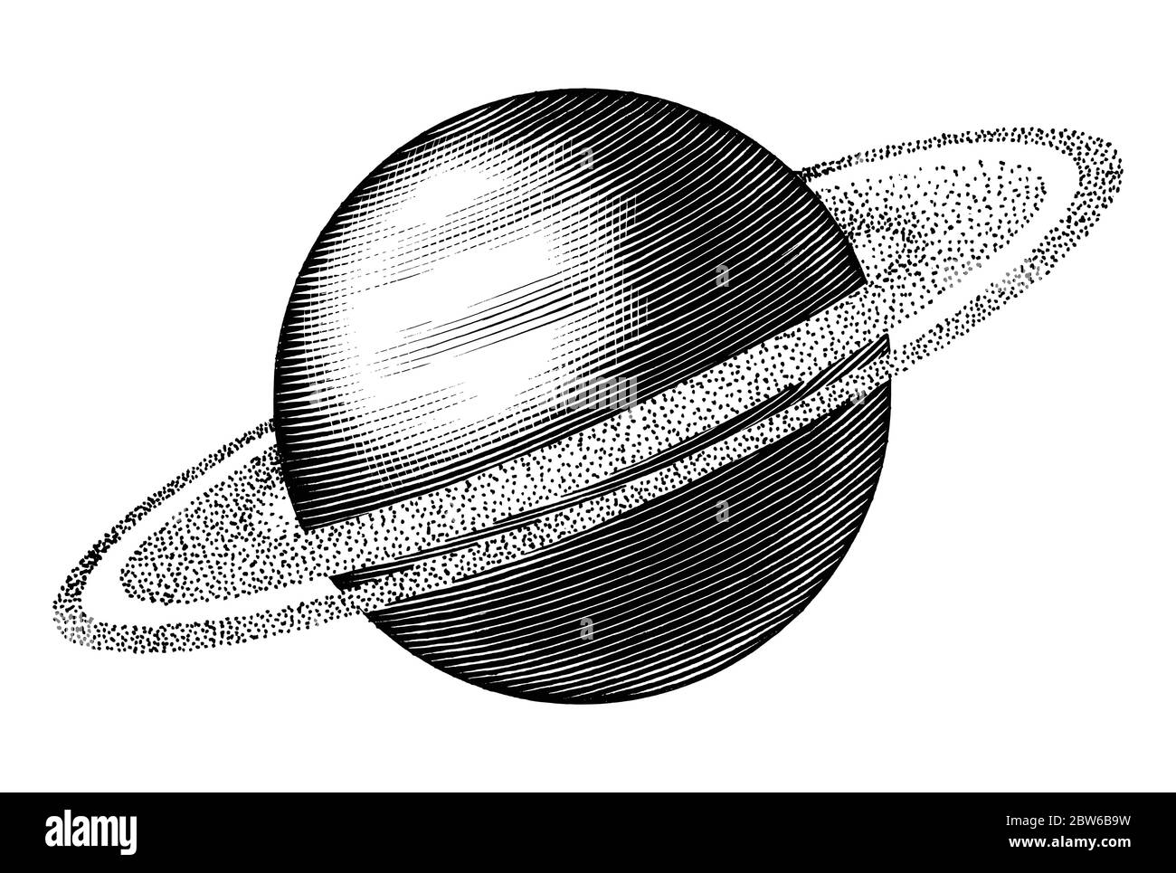 Планета Сатурн гравюра