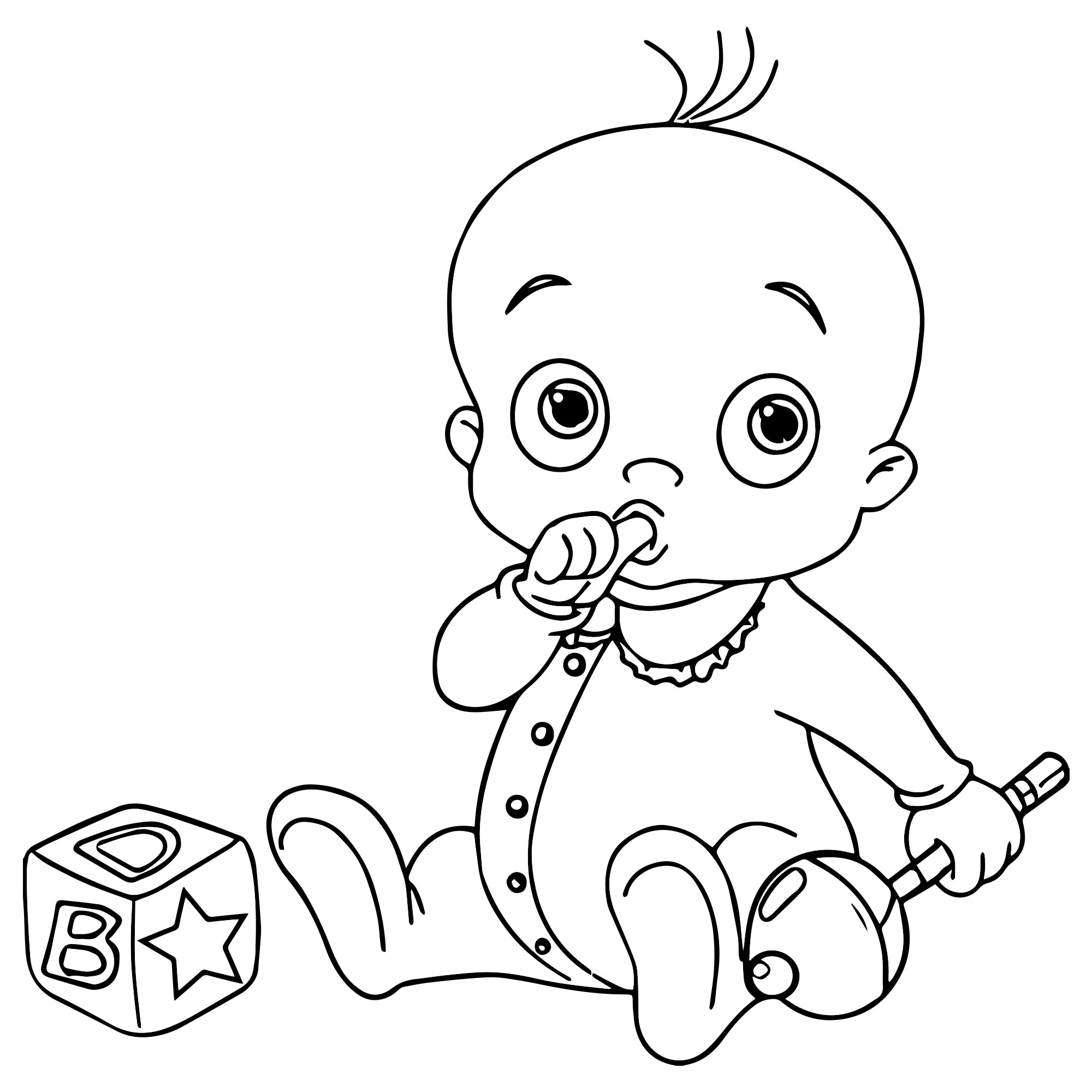 Раскраска Тока Бока Маленький Мальчик – Развивающие иллюстрации