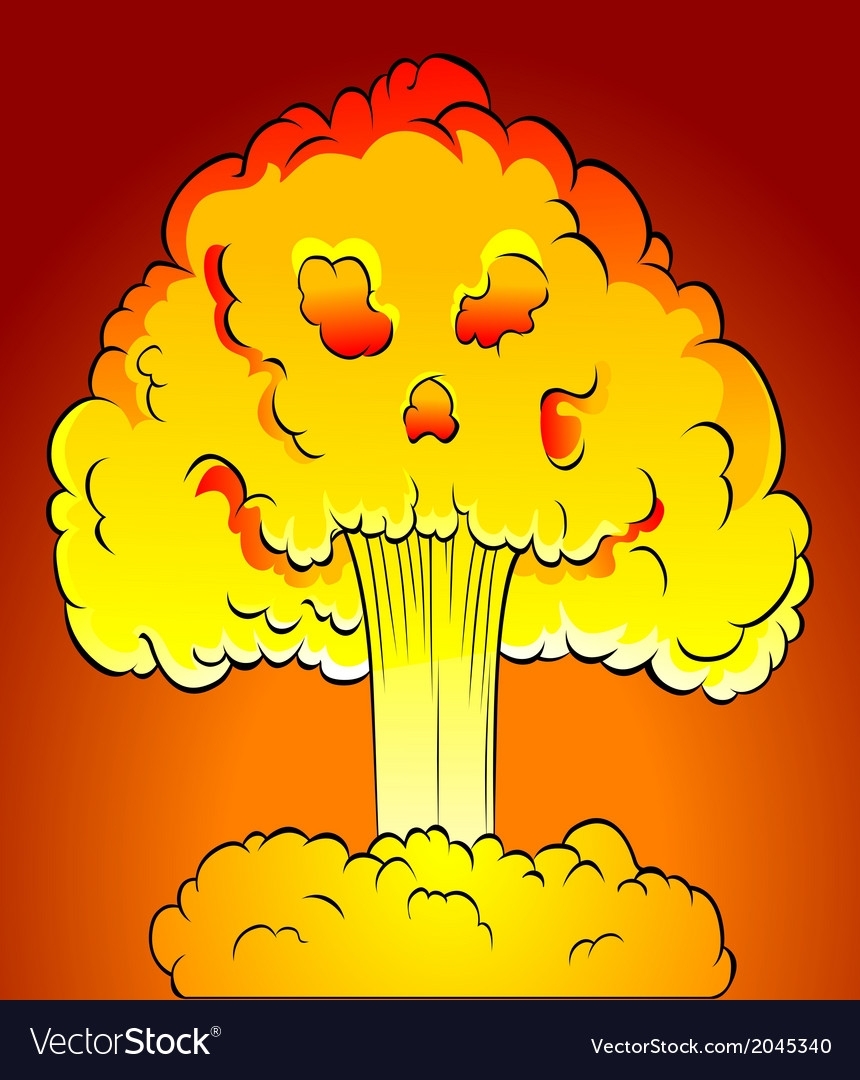 Ядерный гриб нарисованный