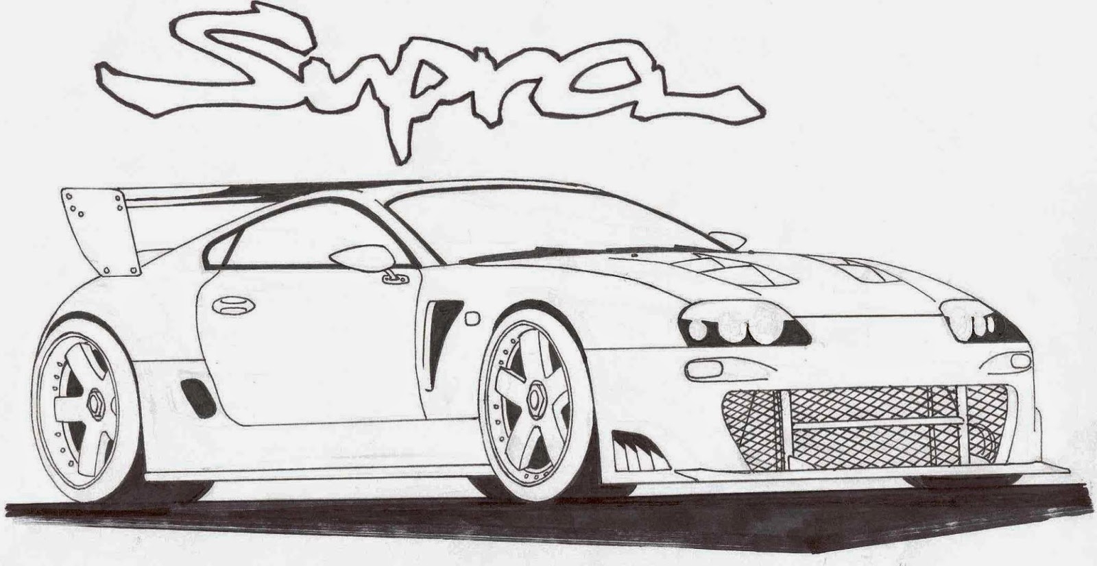 Раскраска Toyota Supra a80