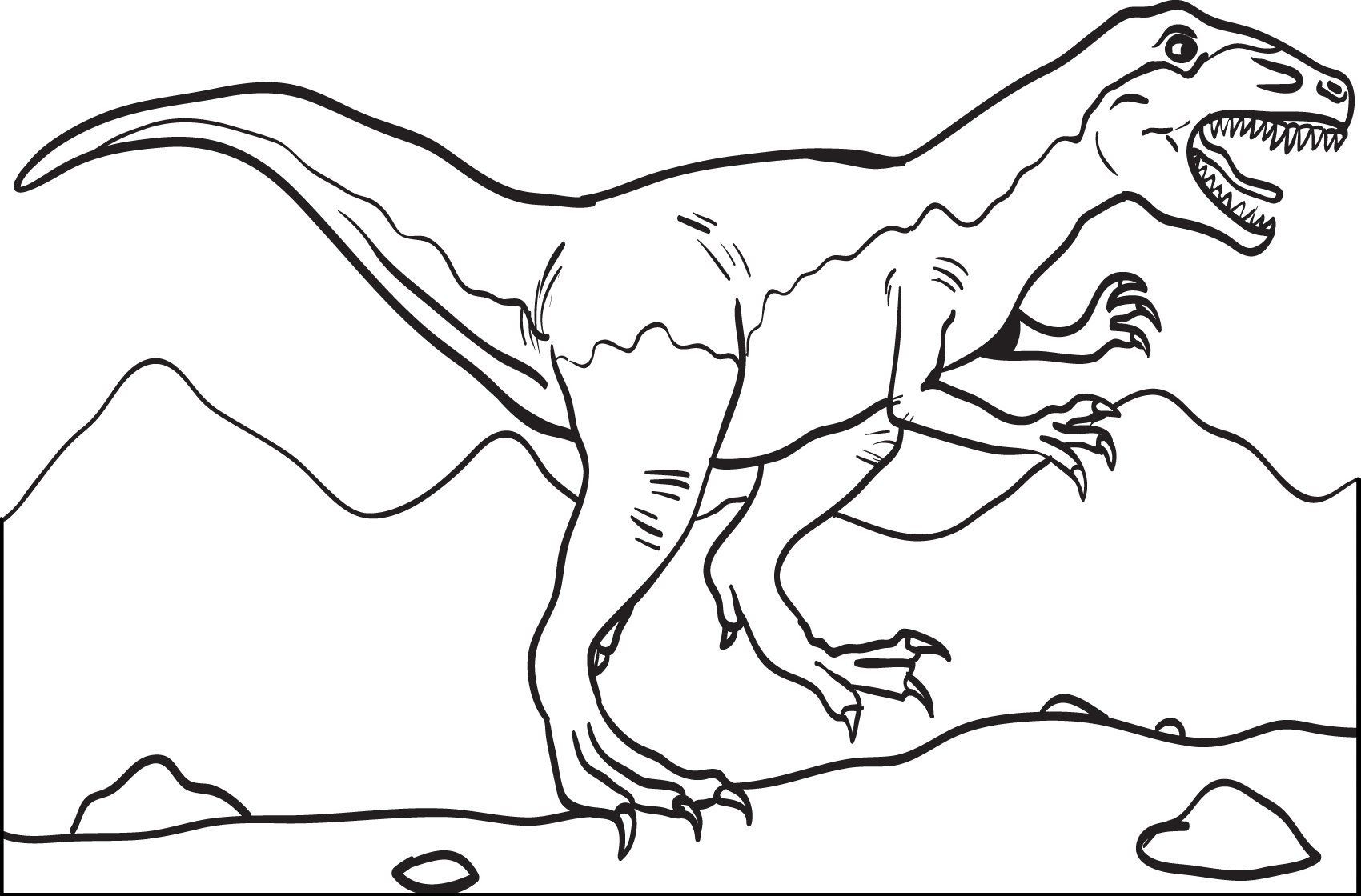 Динозавры для раскрашивания Тирекс