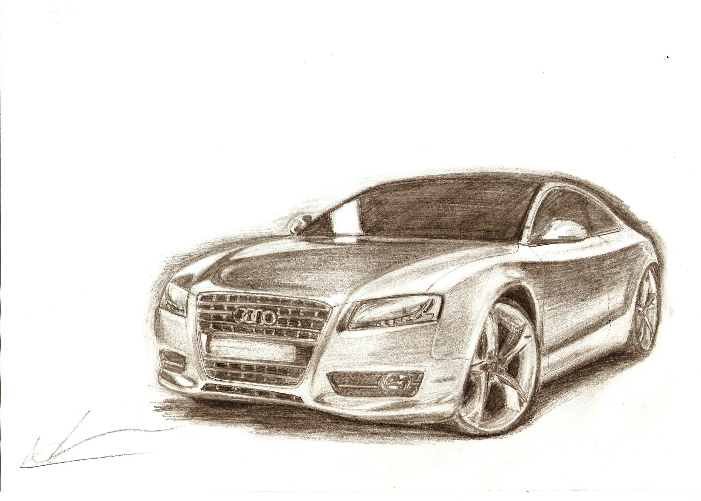 Картинка а 4 нарисована. Audi 5 рисунок. Ауди карандашом. Нарисовать Ауди. Рисунок машины карандашом для срисовки.