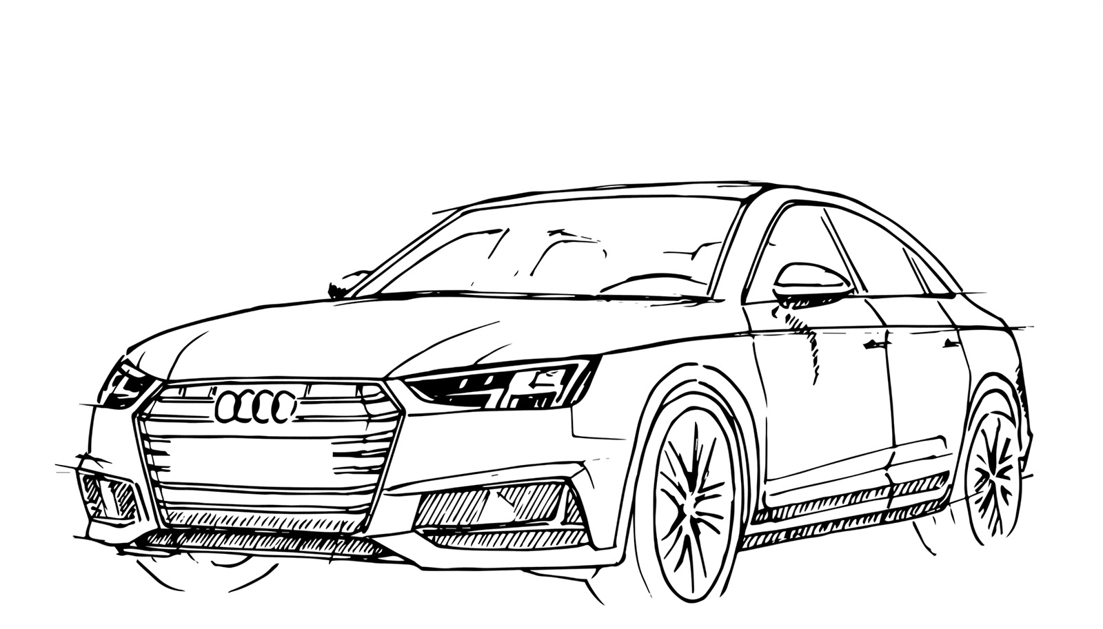 Раскраска Audi rs6