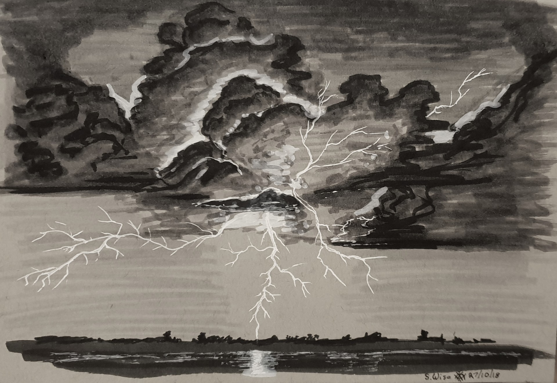 Рисунок к стихотворению в бурю. Изобразить природу в состоянии бури грозы или шторма. Гроза Графика. Гроза гуашью. Гроза рисунок.