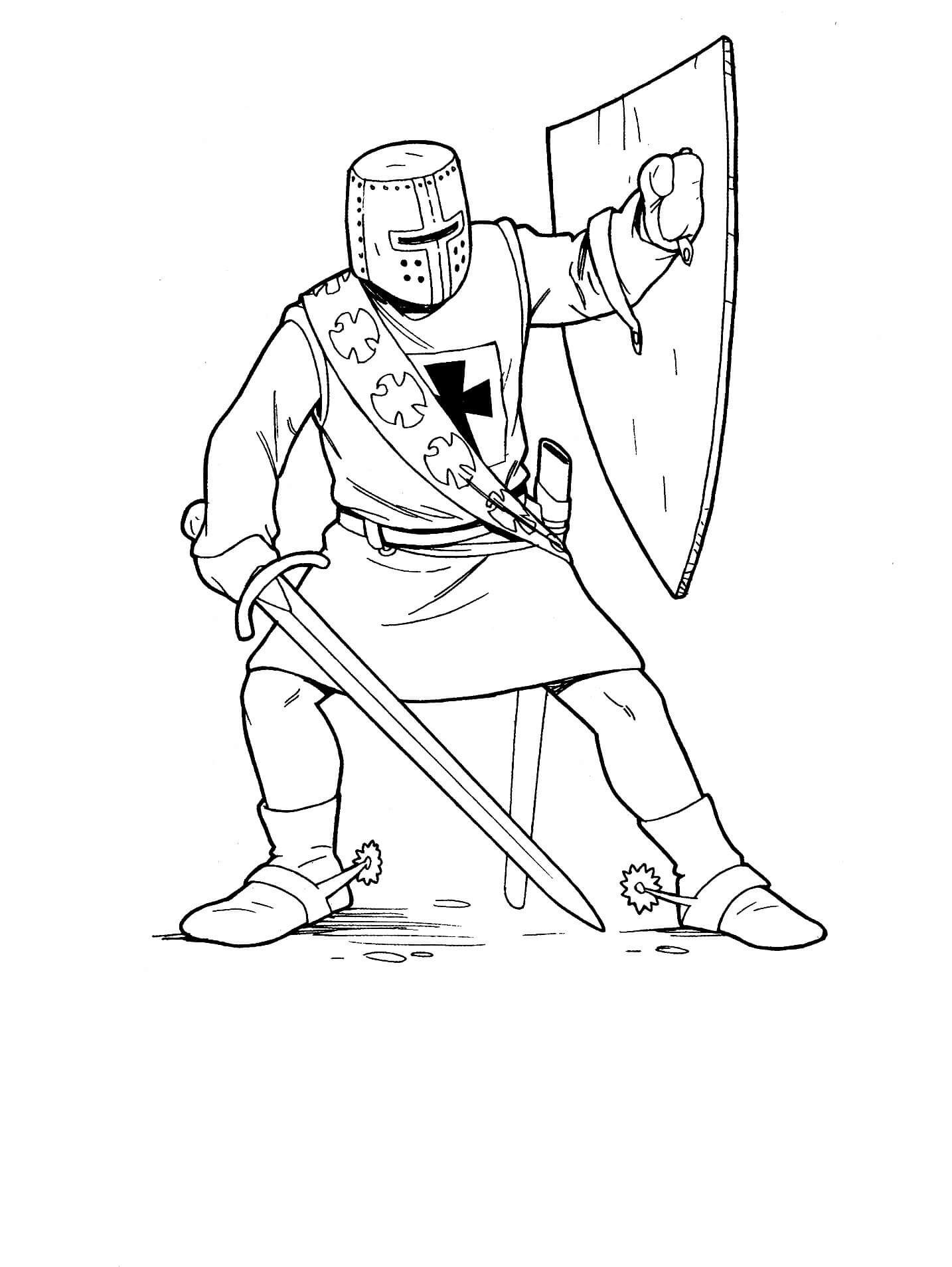 Средневековый рыцарь раскраска - 60 фото