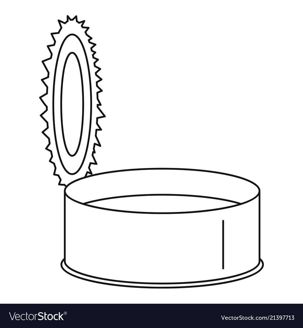 Консервная банка рисунок карандашом