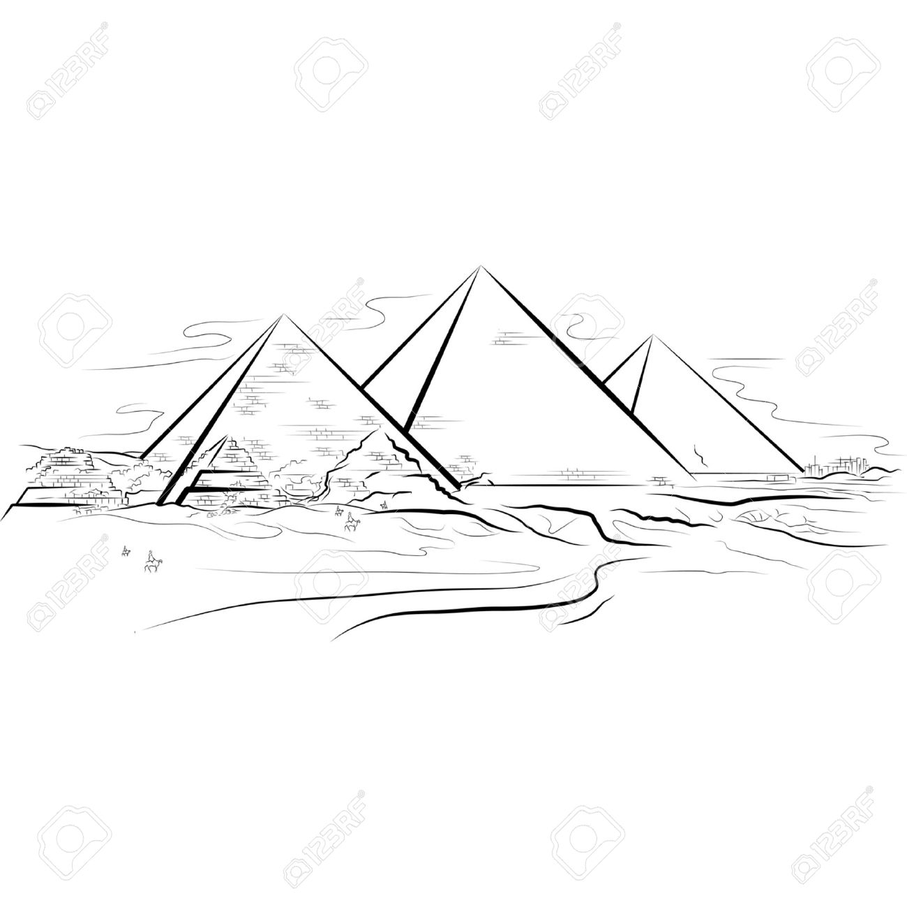 Египетские пирамиды тату эскизы