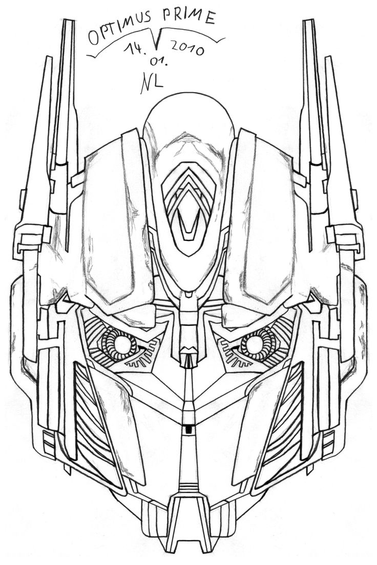 Оптимус прайм рисунок карандашом
