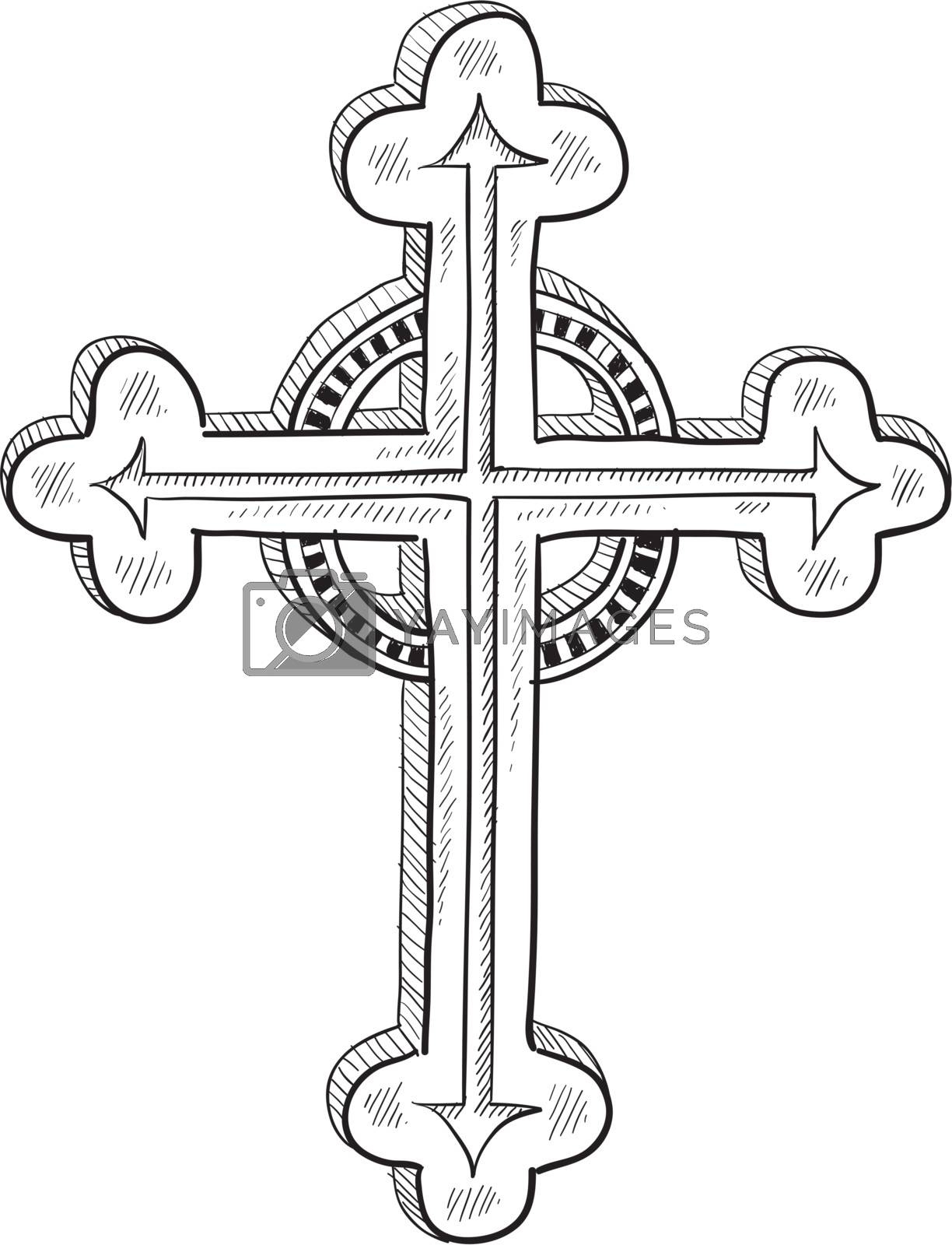Восьмиконечный православный крест тату