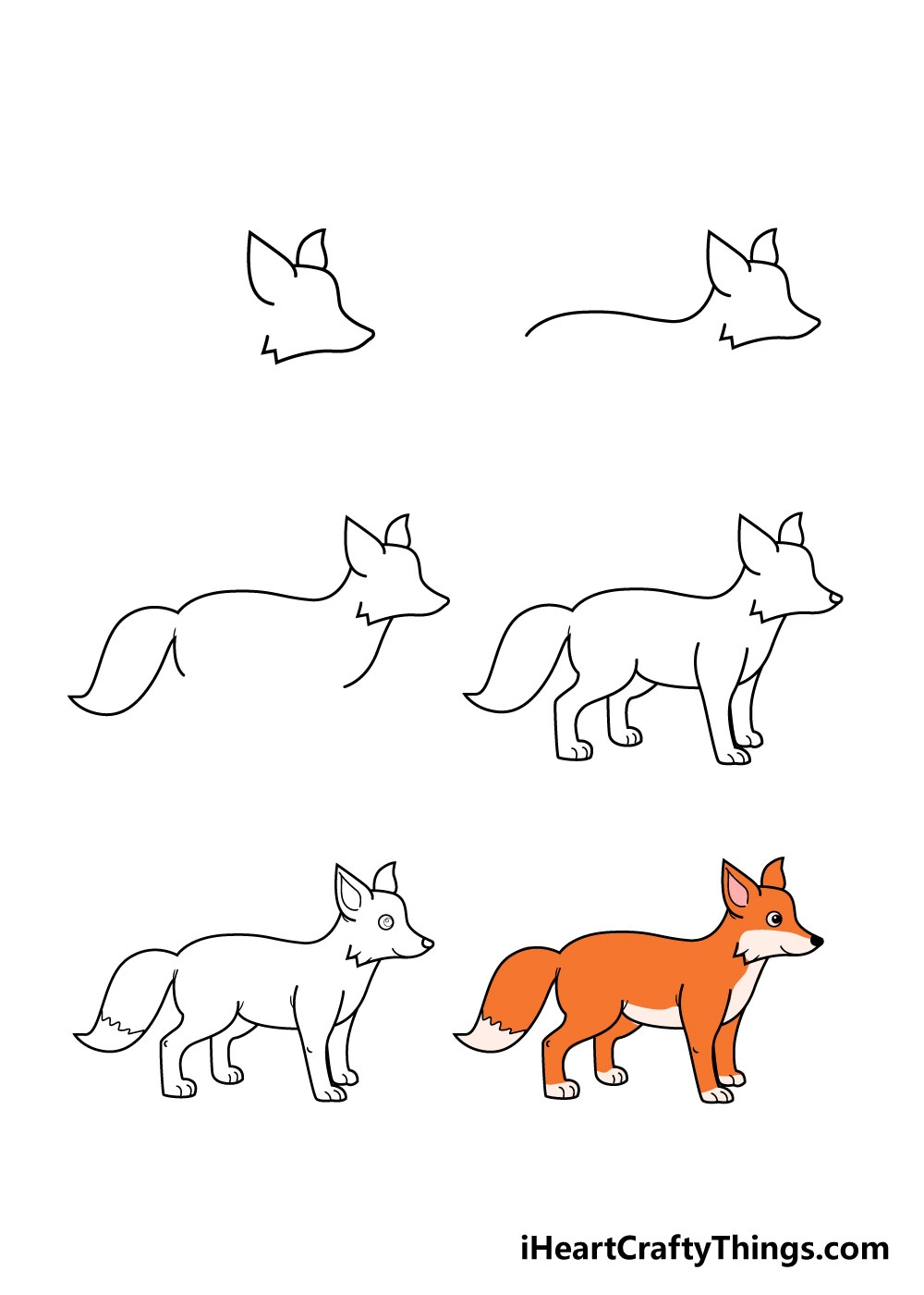 Как нарисовать красивую лису