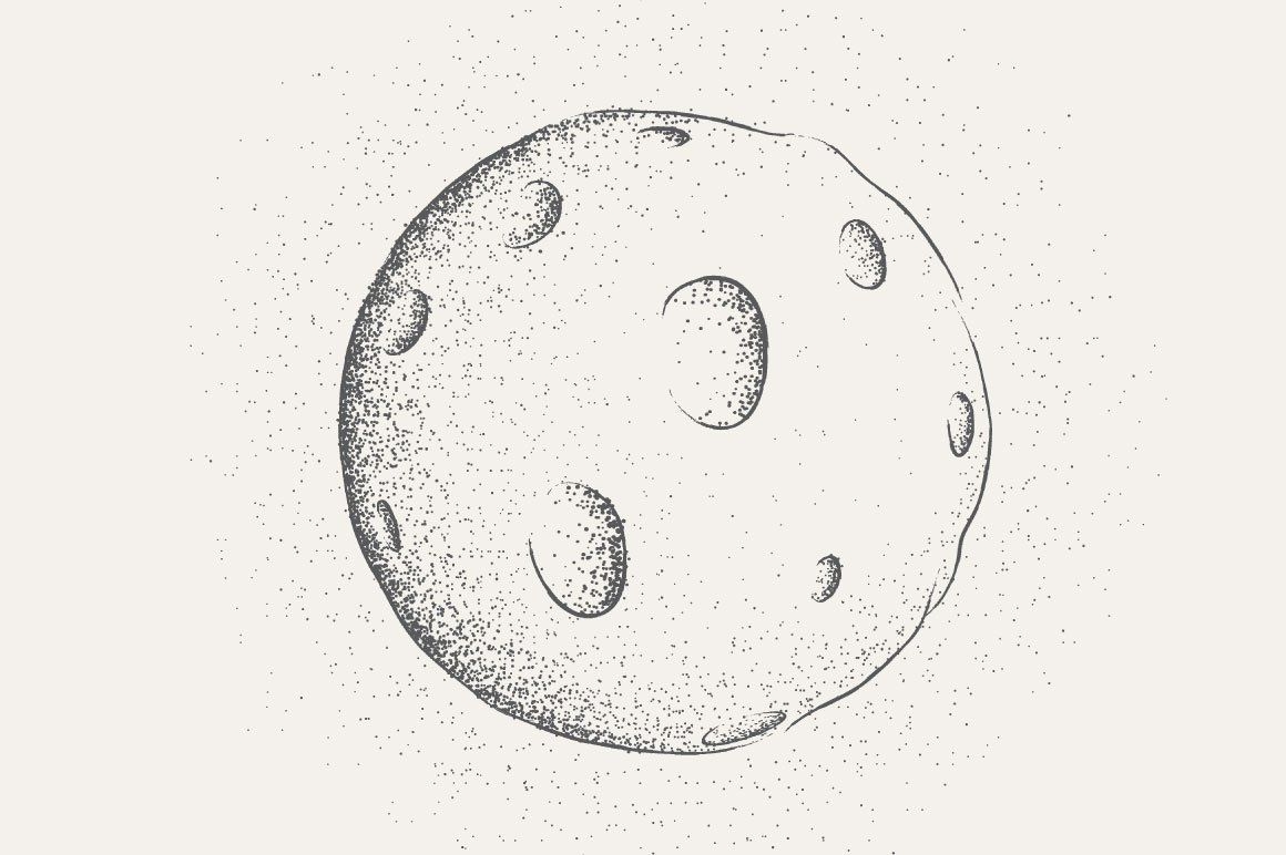Лунные кратеры рисунок