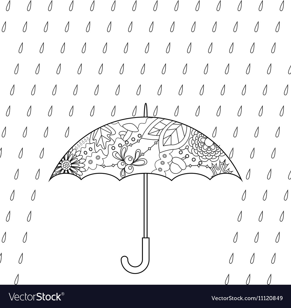 Штриховка для детей зонт