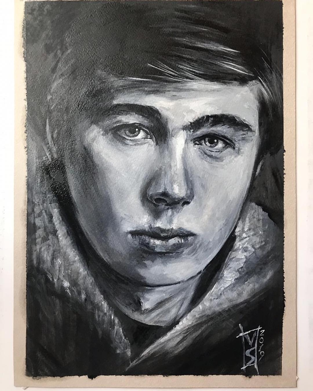 Сергей Бодров портрет карандашом