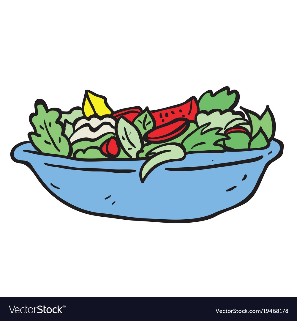 Нарисовать салат из сырых овощей