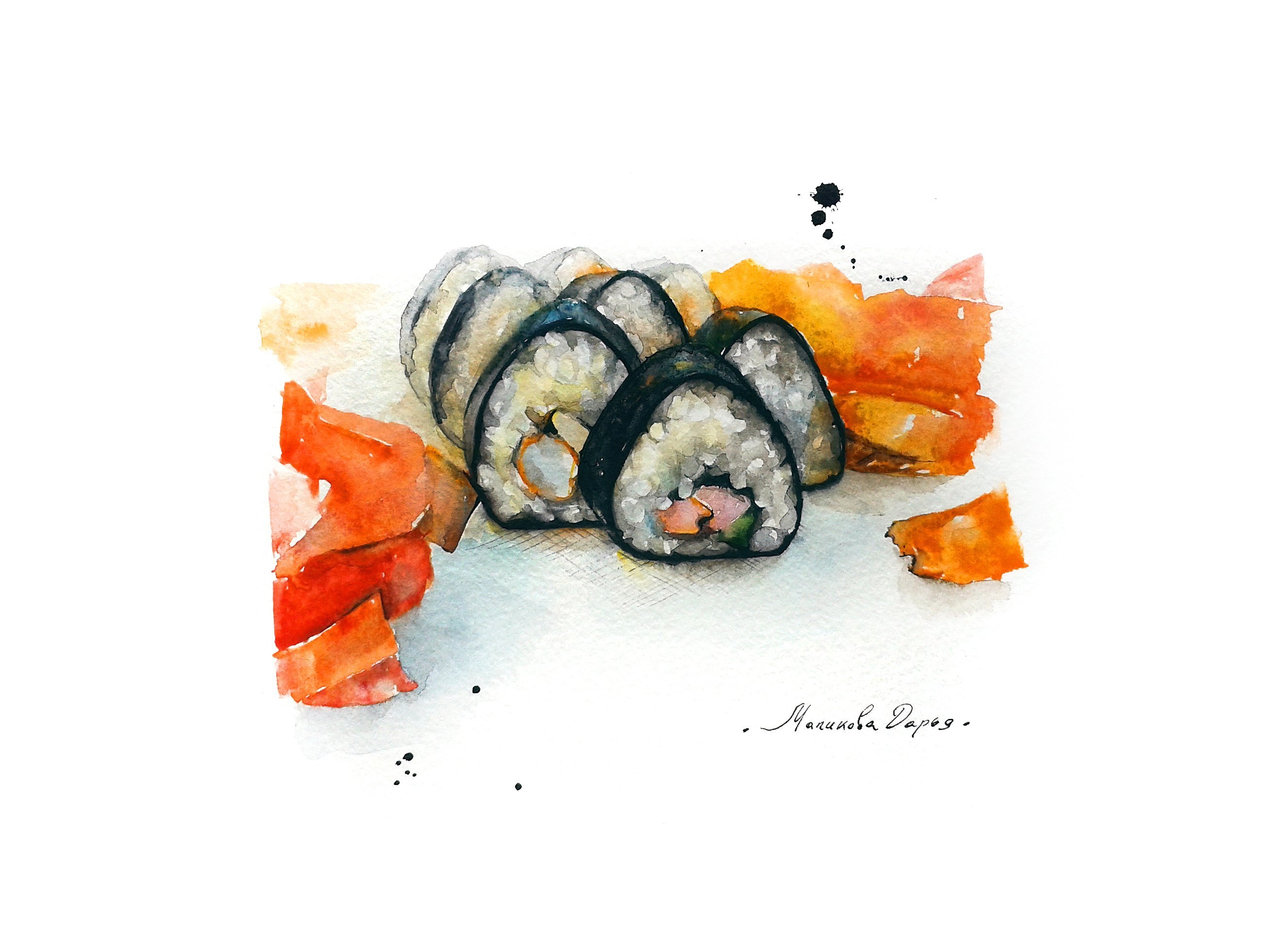 Рисунок суши роллы детский