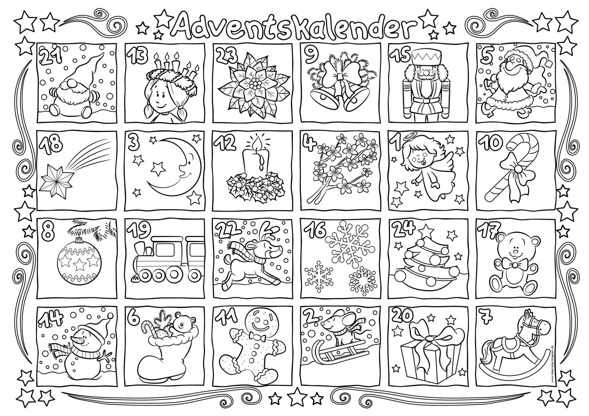 Адвент-календарь, раскраска «Микки и друзья» с маркировкой Disney (дизайн 2)