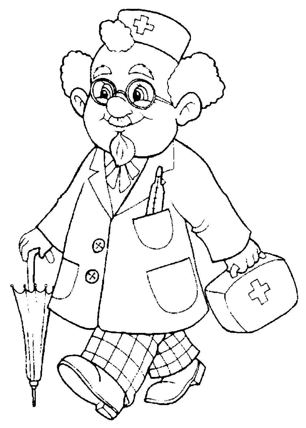 Trickortreat medic карикатура для раскраски маленькая девочка, одетая как доктор