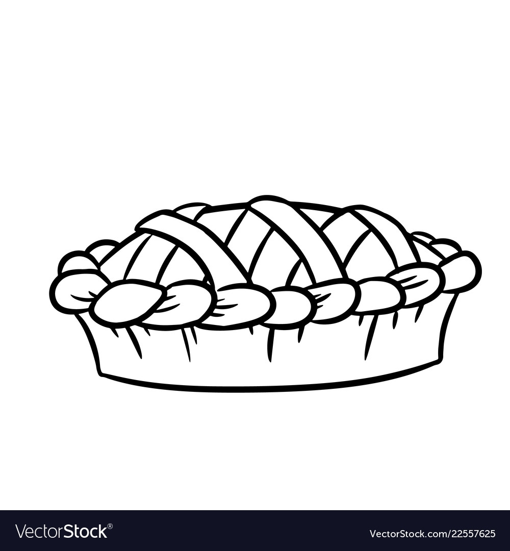 Черно белый рисунок пирога (39 фото) » Рисунки для срисовки и не только