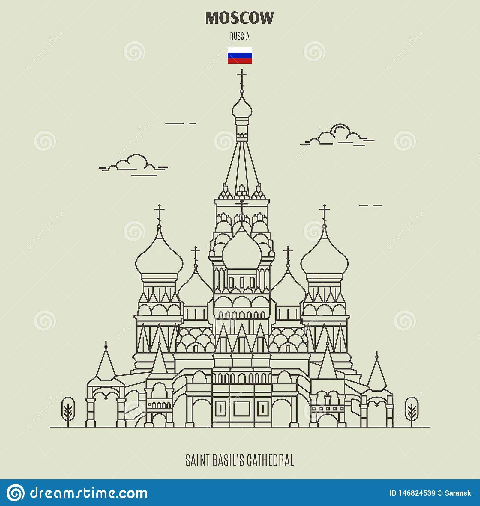 Векторные контуры икон горизонтов Москва