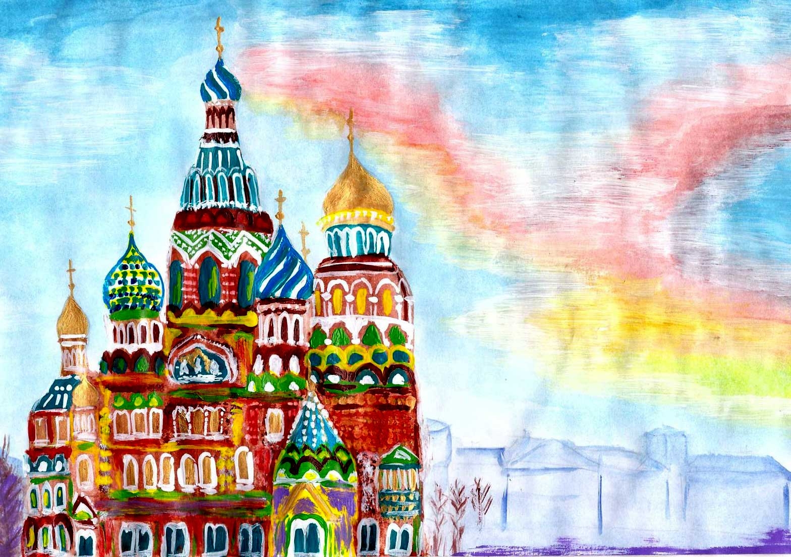 Рисование на тему Москва