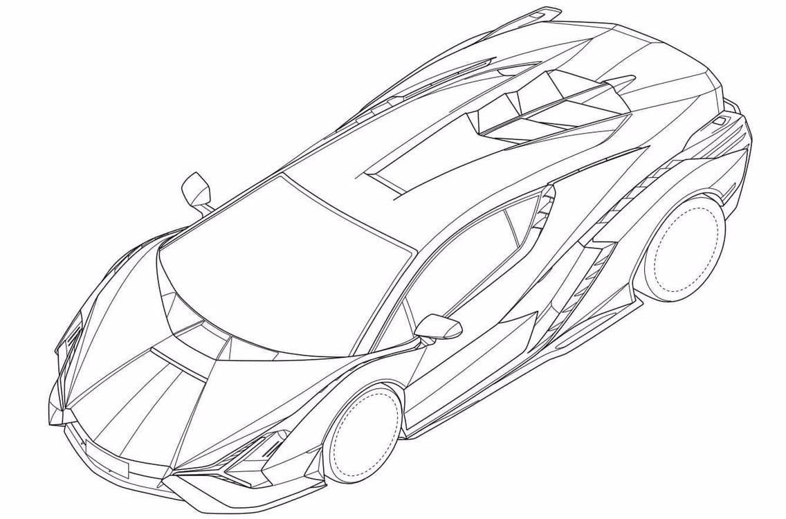 Lamborghini Aventador SV раскраска