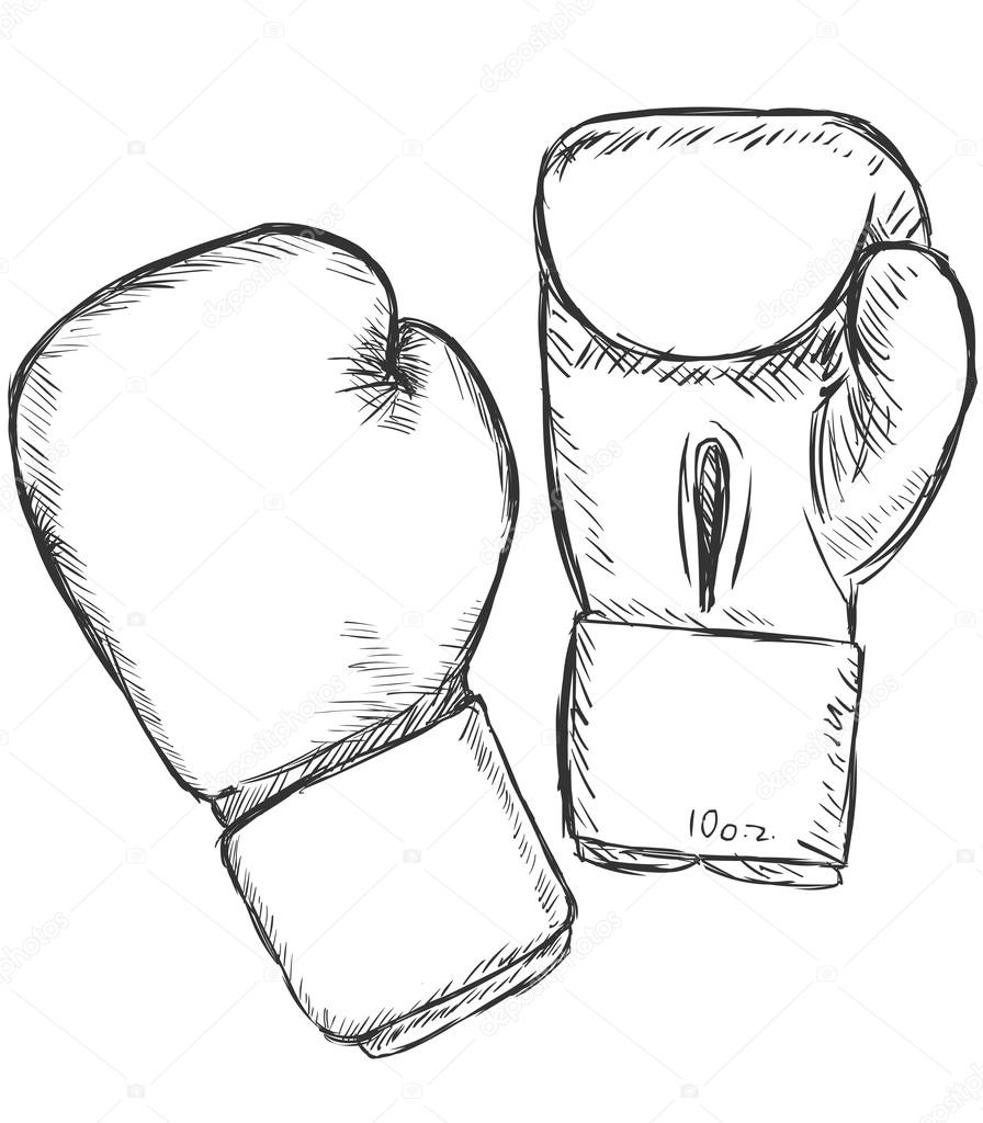 Боксерская перчатка раскраска