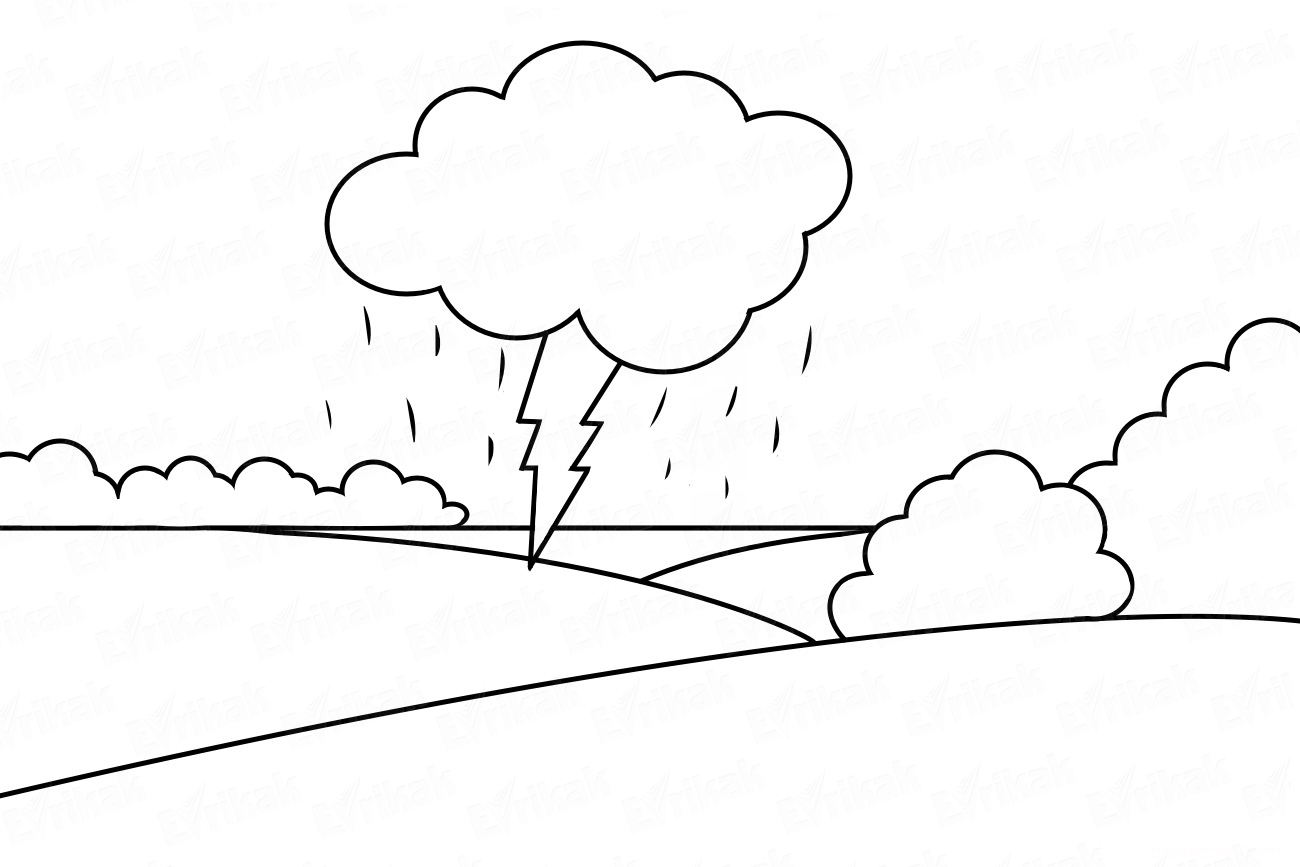 Легкий рисунок на тему весенний дождь