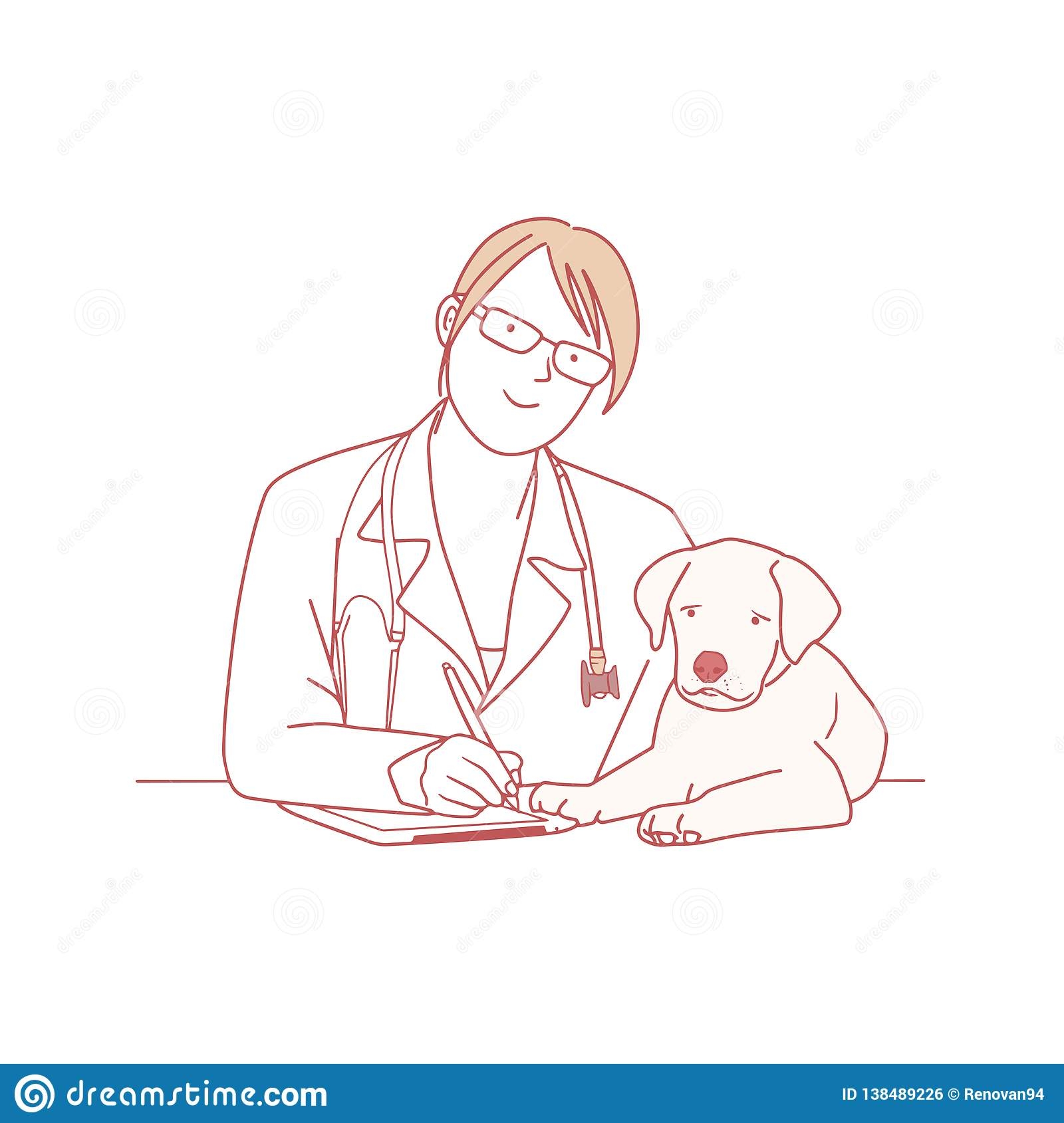 Ветеринар иллюстрации арт