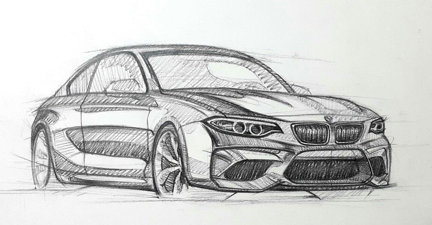 Bmw рисунок карандашом