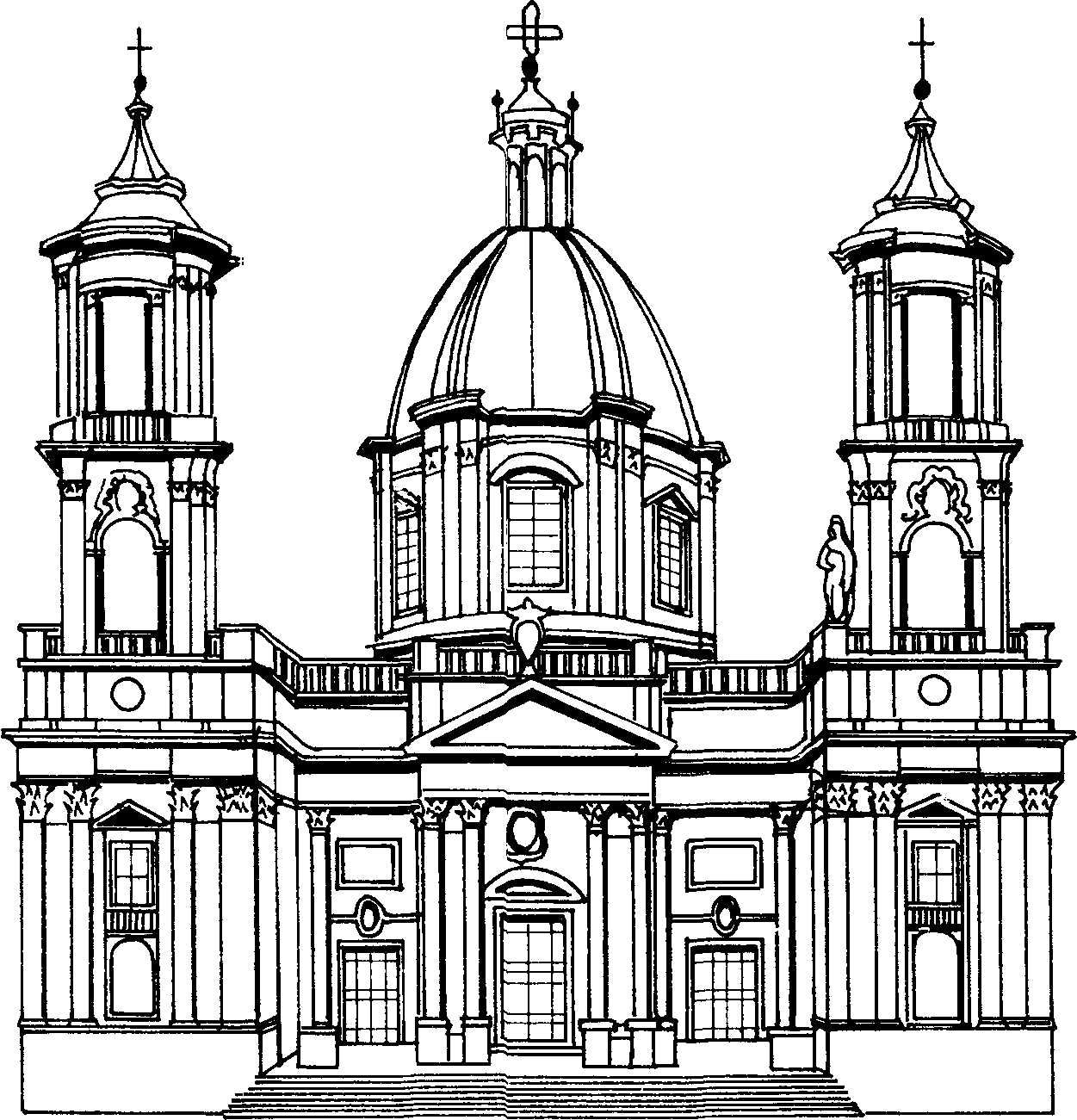 Барокко рисунок карандашом