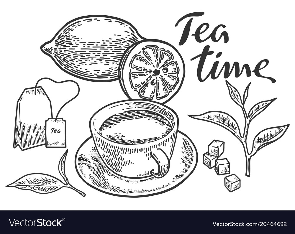 Раскраска английское чаепитие Tea time