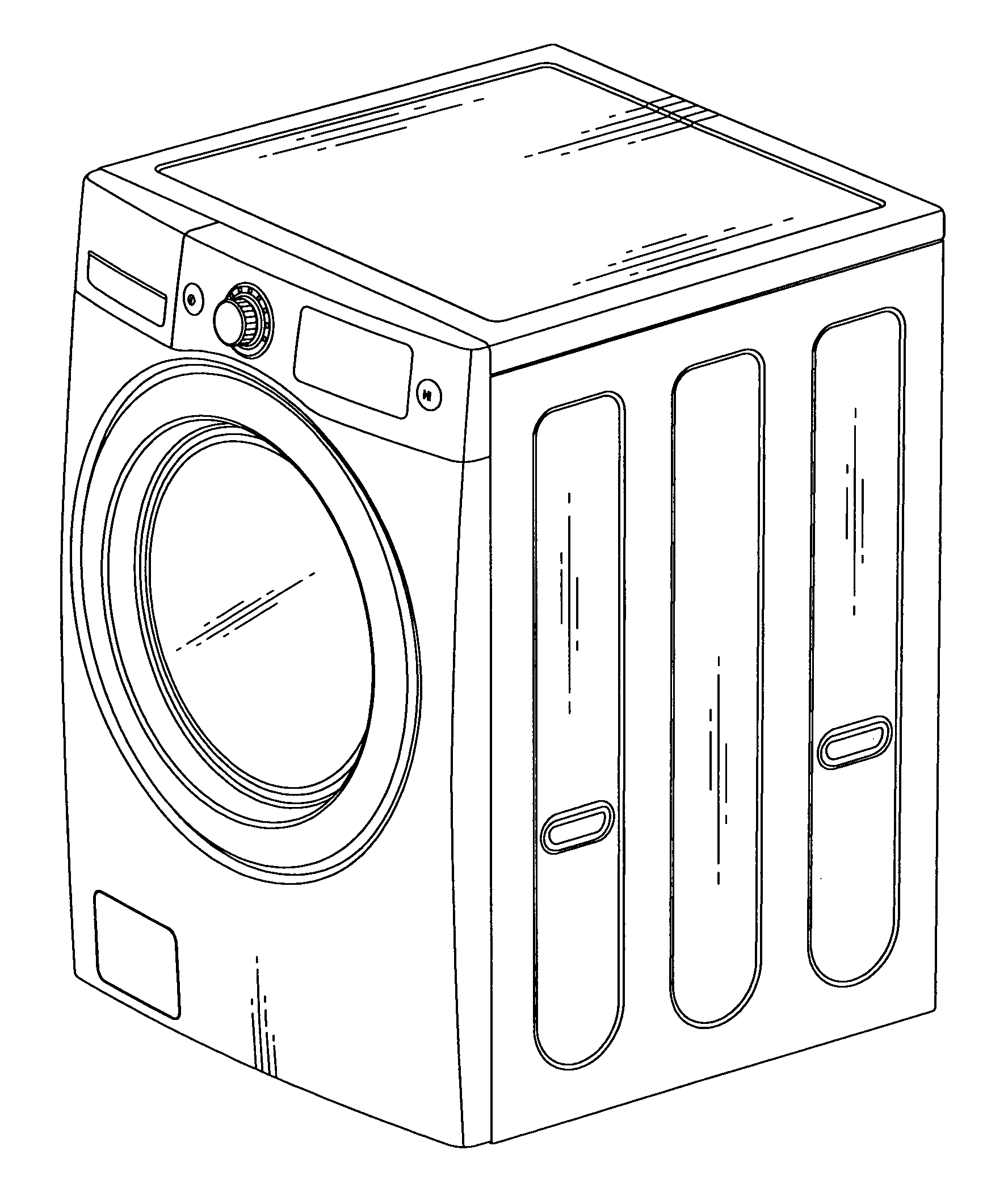 Раскраска стиральная машинка