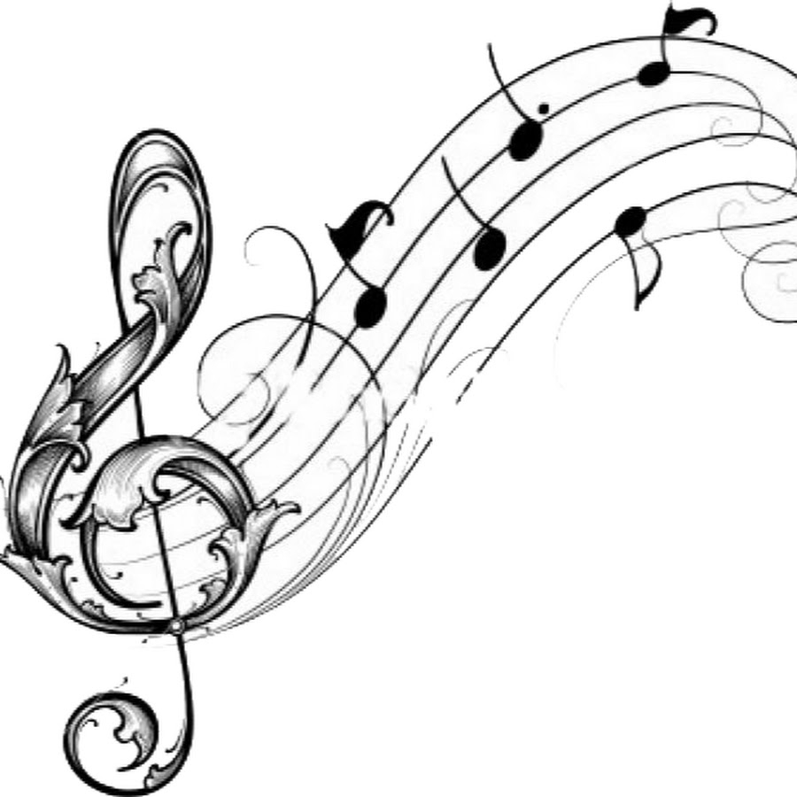 Рисунок Ноты и скрипичный ключ