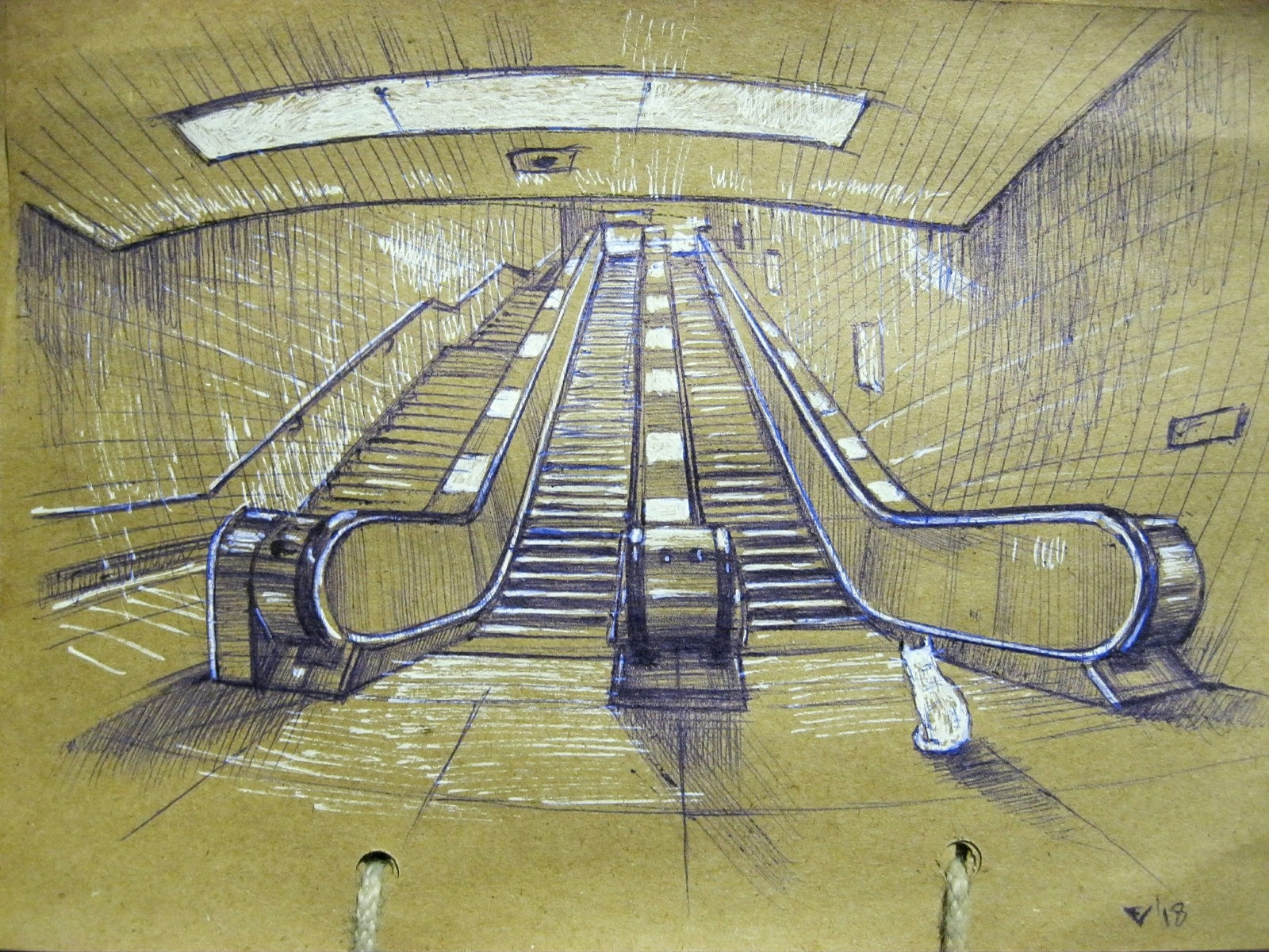 Станция метро рисунок