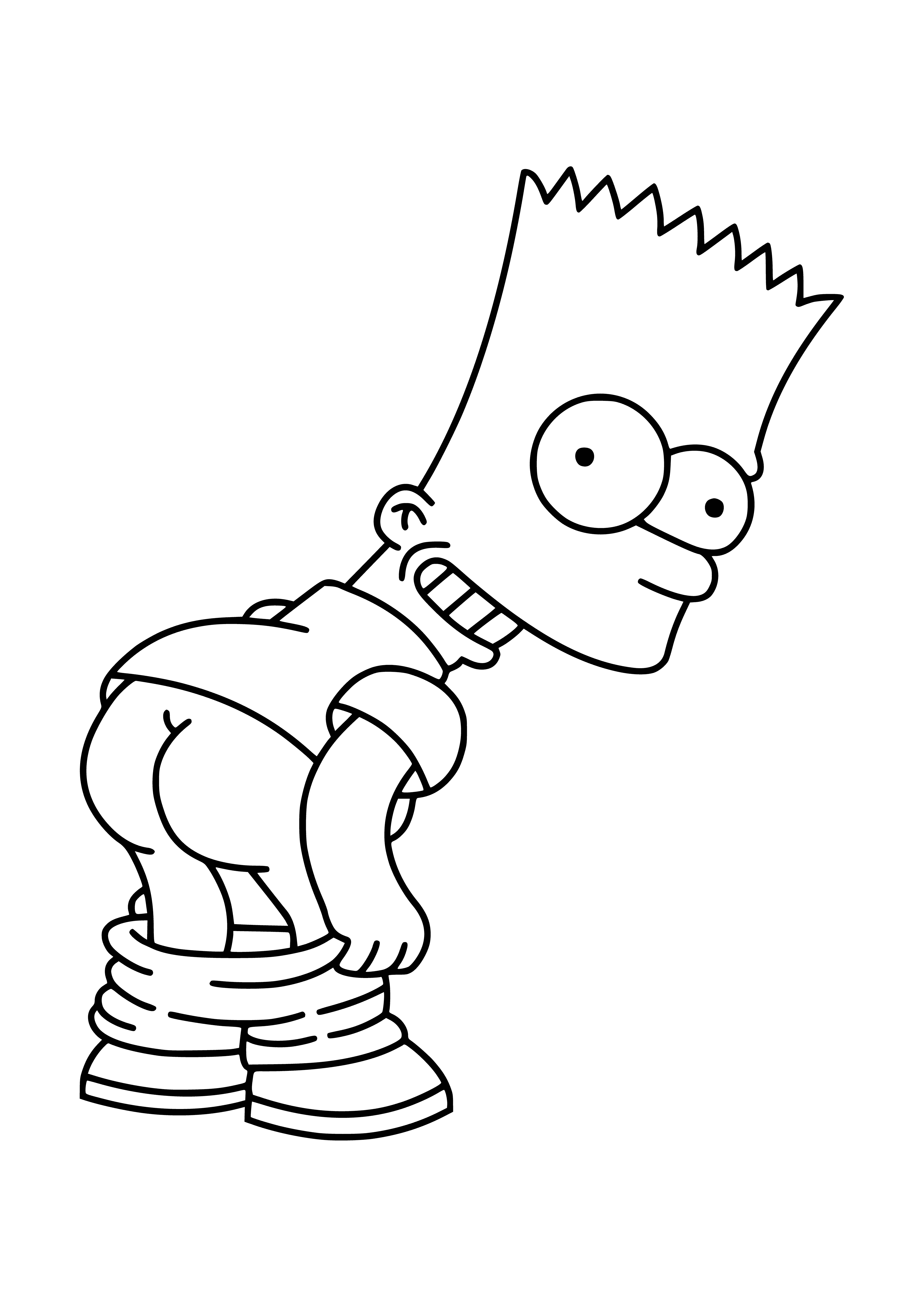 Барт симпсон легкий рисунок