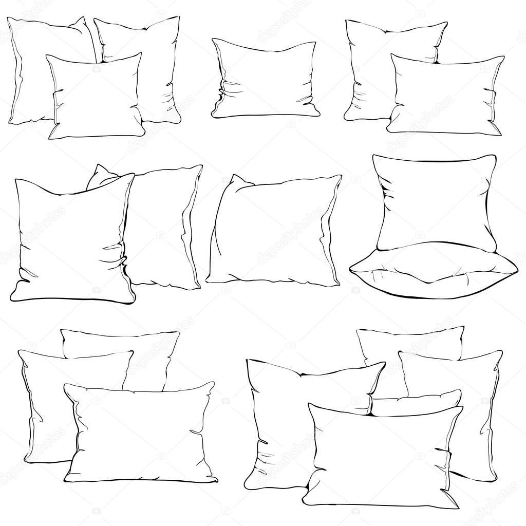 Как нарисовать подушку карандашом