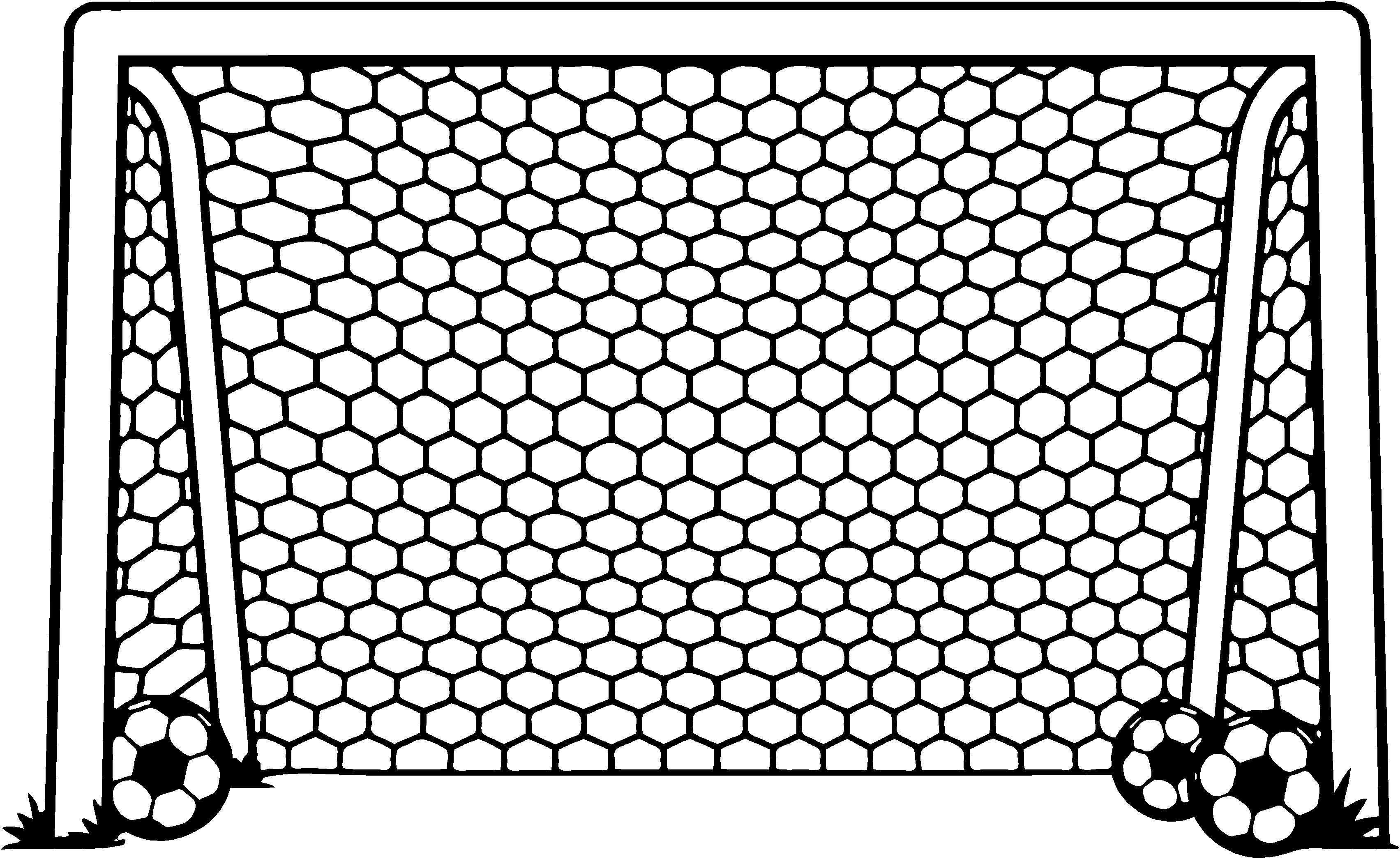 Ворота футбольные рисунок карандашом