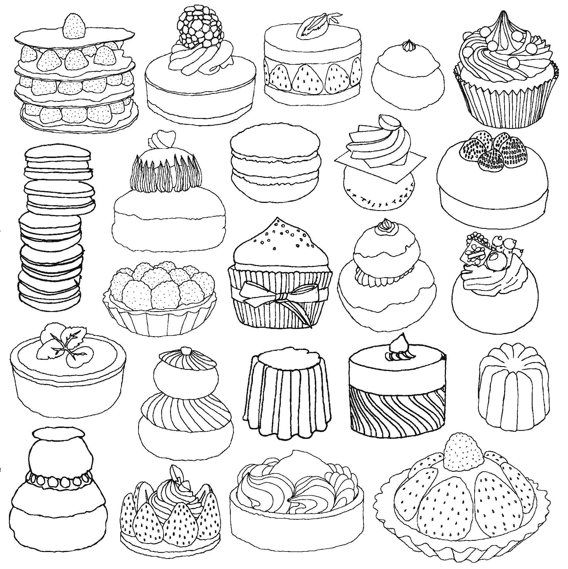 Раскраска для взрослых Вкусный пирог (BK-GX45167) (Без коробки)