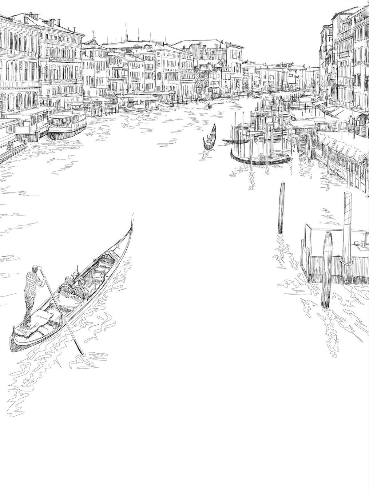 Нарисовать Венецию карандашом