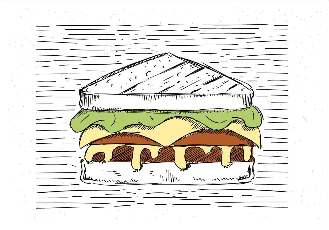 Сэндвич рисунок для срисовки