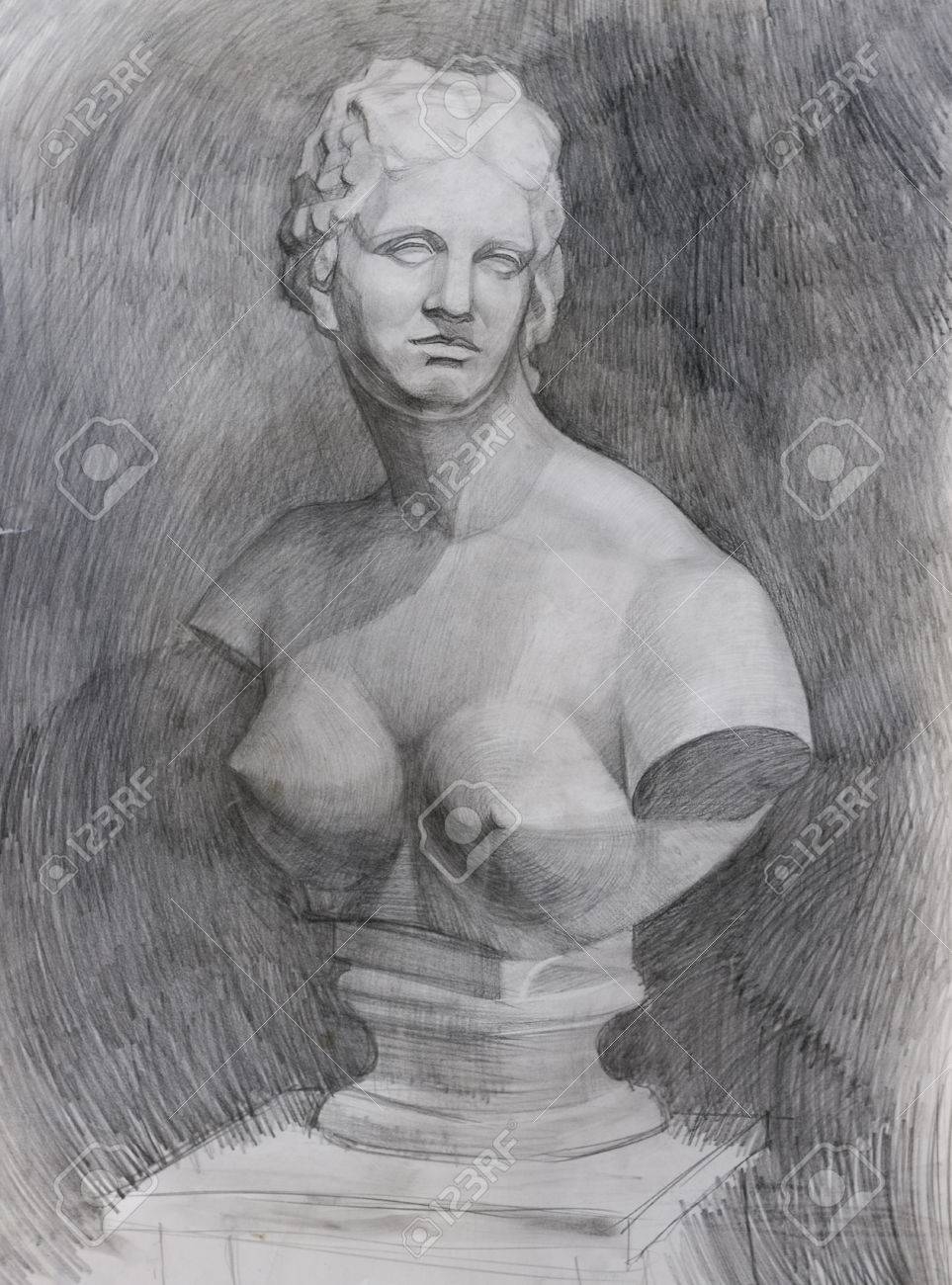 Венера Милосская скульптура рисунок Академический