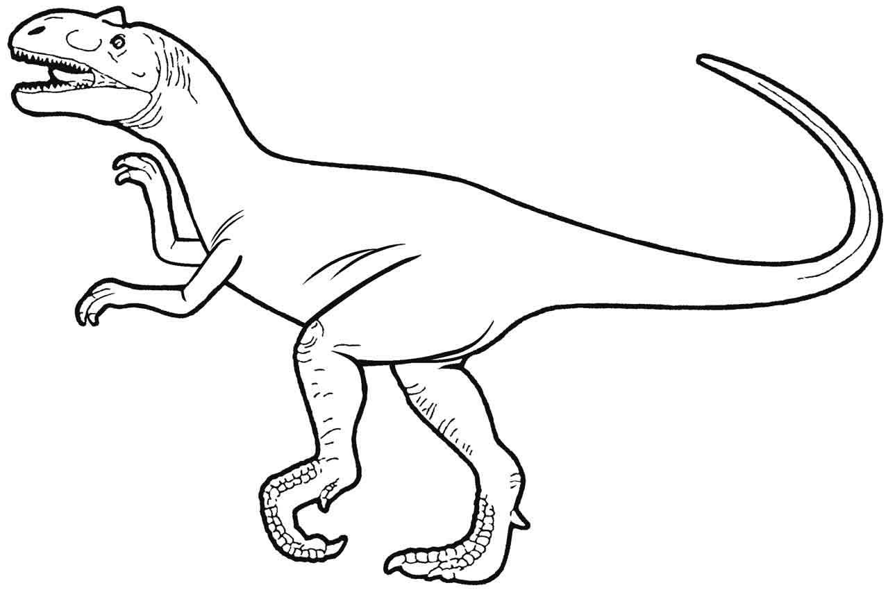 Раскраска динозавр рекс для детей 3-4 лет