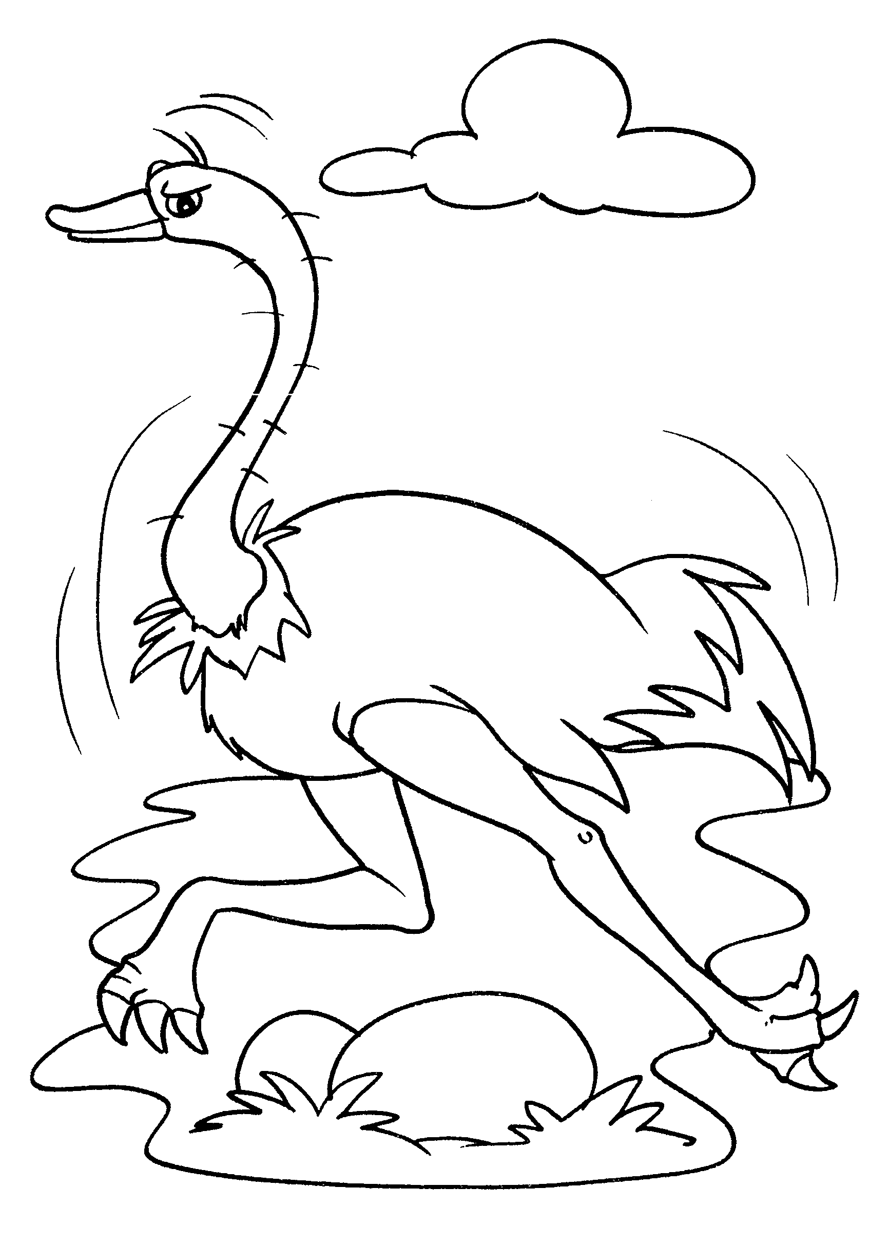 Рисунок страус и лиса