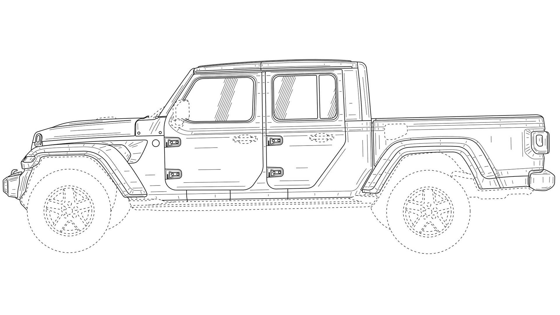 Jeep Wrangler Rubicon чертеж