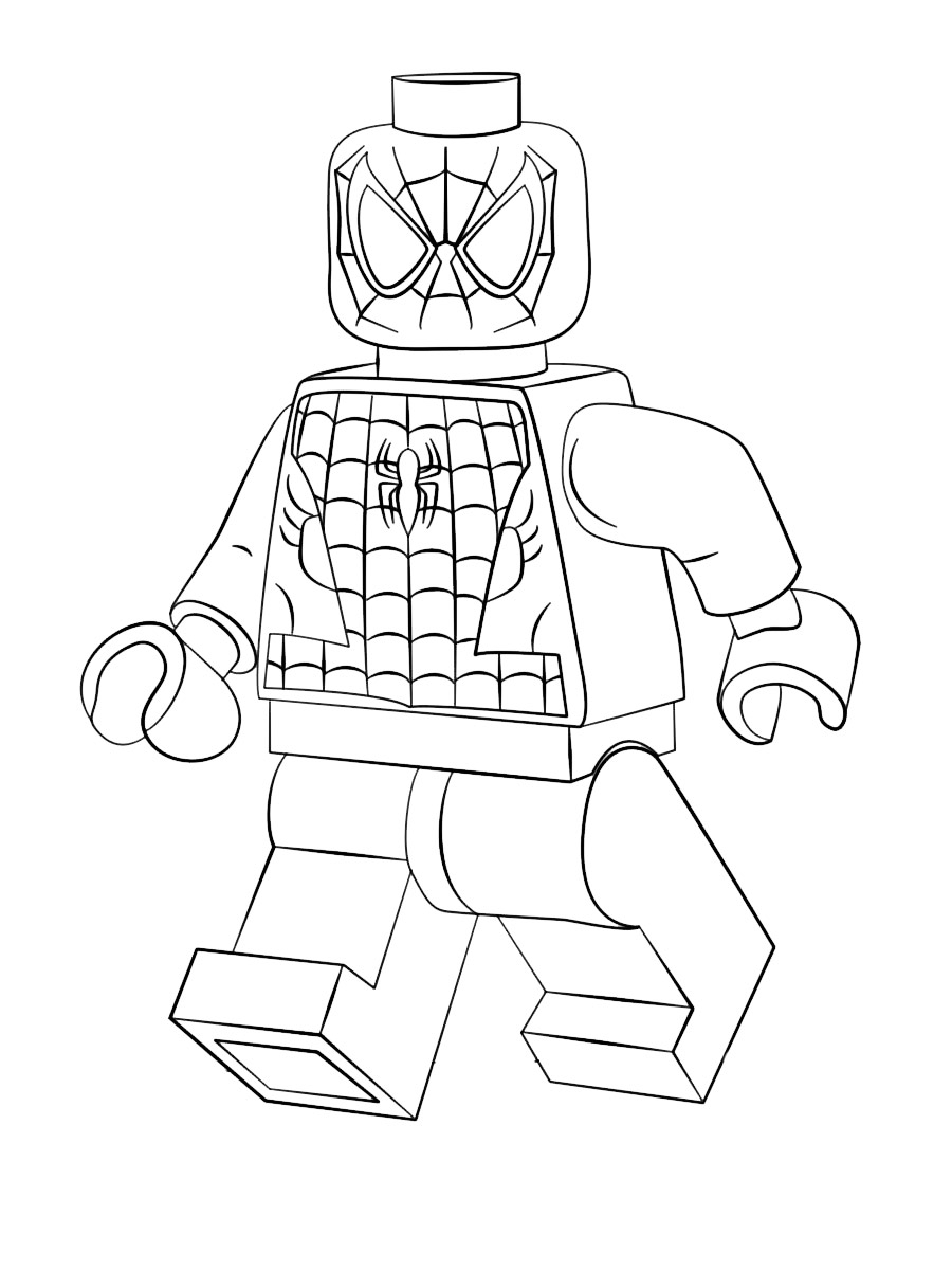 Раскраски Лего Человек паук