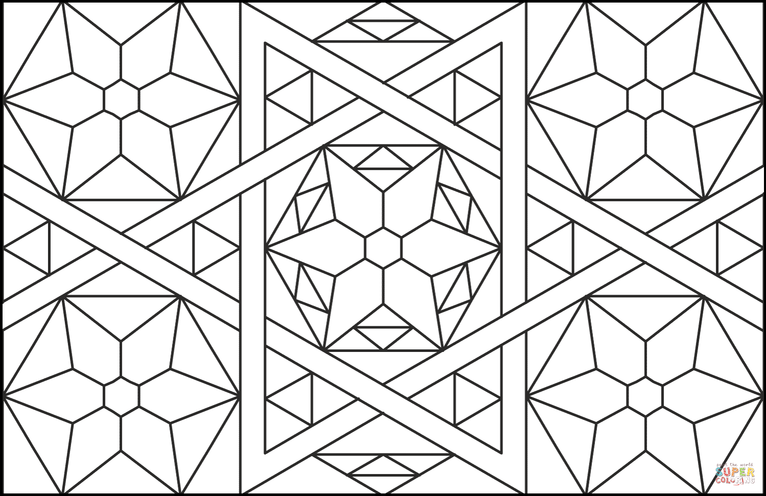 Рисование геометрической мозаикой
