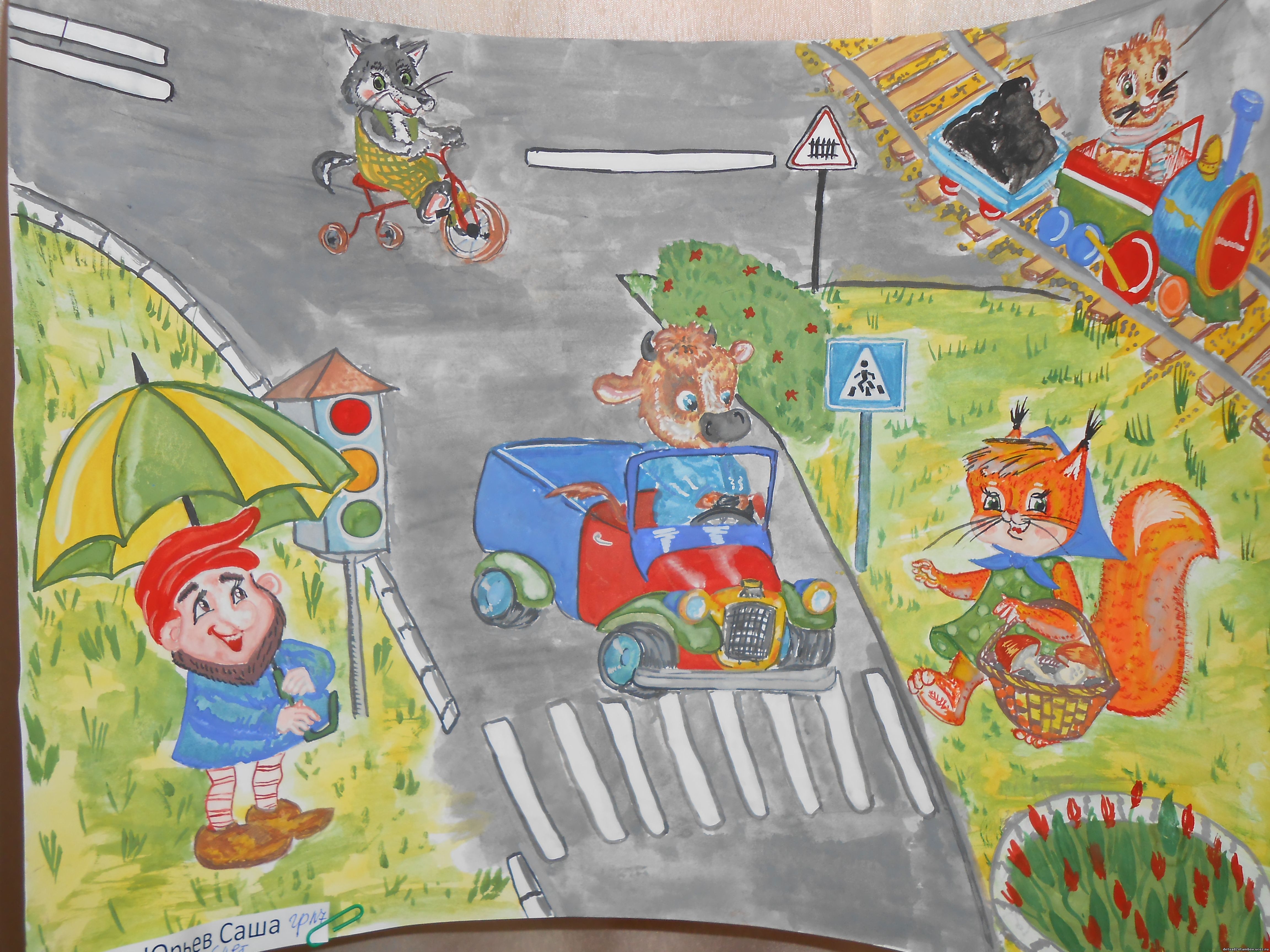 Рисунки на тему дорога глазами детей детсад
