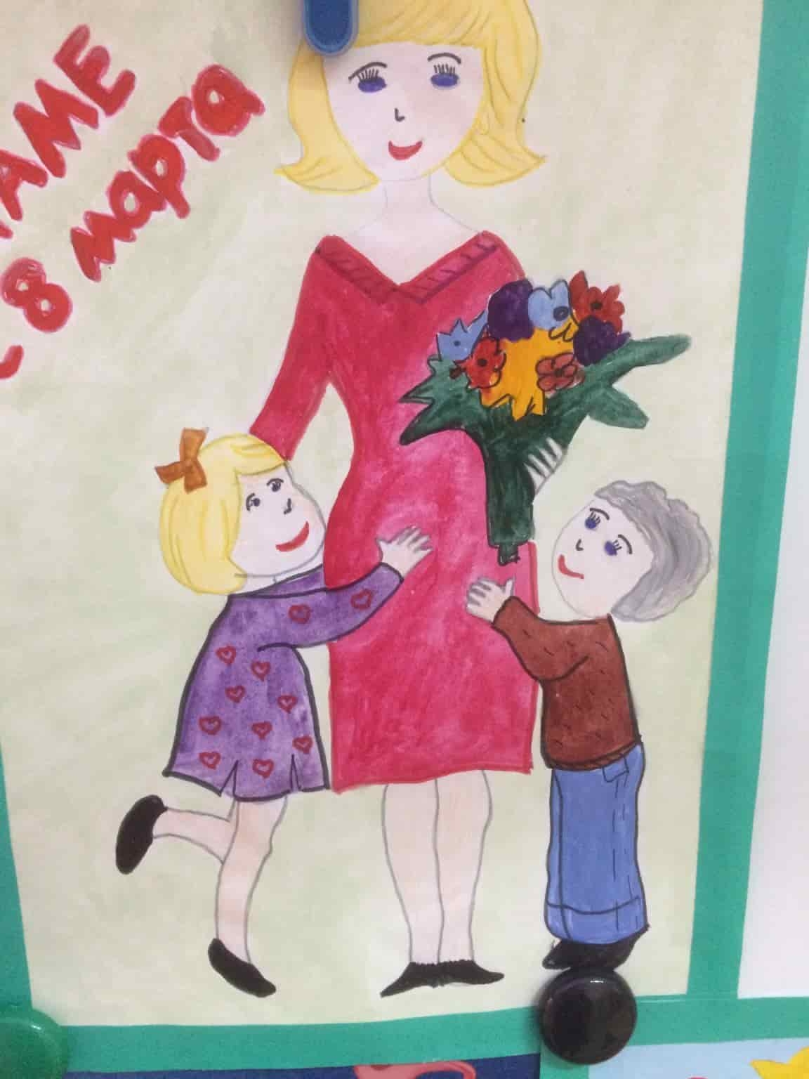 Рисунки ко Дню матери для школы