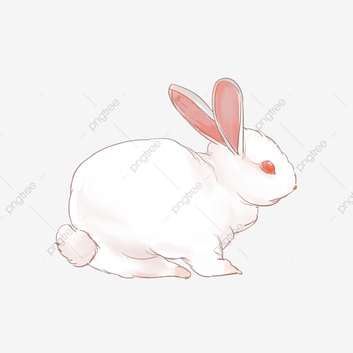 Кролик арт на белом фоне